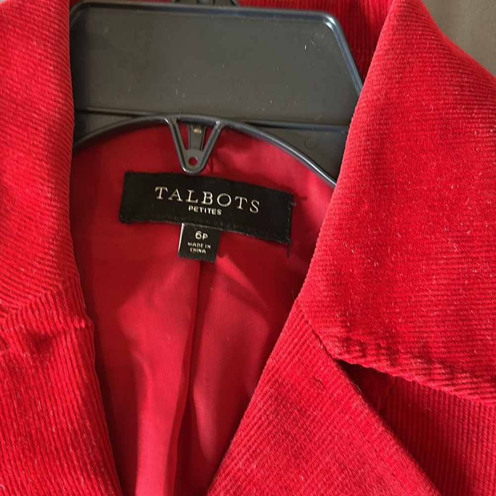 Talbots Vibrant Red Blazer - Picture 6 of 7
